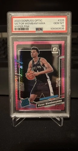 Panini 2023-24 Donruss Optic Victor Wembanyama Hyper Pink #225 PSA 10 Spurs