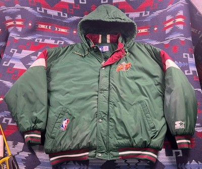 Vintage 90s NBA Seattle Super Sonics Starter Puffer Full Zip