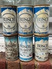 6 pack of Busch Beer cans Flat tops Juice Tab Anheuser Busch Brewing — photo 3