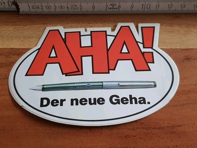 Aha der Neue Geha  - Aufkleber / Sticker Werbung (2)