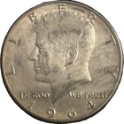 1964 Kennedy Half Dollar, 90% Silver, Circulated