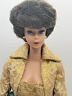 Vintage Barbie Brunette Bubblecut & Golden Elegance Dress, Jacket and Purse