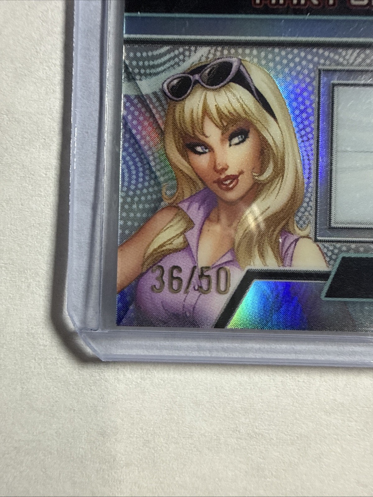 2026 Topps Chrome Marvel Facsimile Triple Auto Parker/Jane/Stacy #/50 MFT-PMG view 2