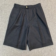 Vintage Brooks Brothers Womens Shorts Size 14 High Waist Wool Gray Made in USA