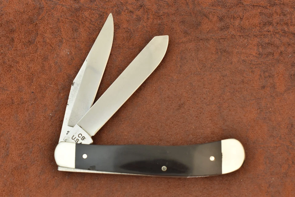 MOORE MAKER MATADOR TEXAS MADE IN USA SMOOTH BUFFALO HORN TRAPPER KNIFE (28103) - Image 4 of 4