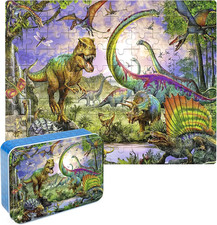 Puzzles for Kids Ages 4-8,Dinosaur 100 Piece Puzzles for Kids,Educational Kids P