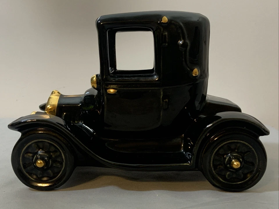Banco de cerámica Ford Modelo T años 50 negro dorado concesionario promoción coche de exhibición vintage Foto 3 de 4