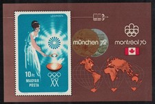 Hungary Hungarian Medal Winners Olympic Games Munich MS 1973 MNH SG#MS2789