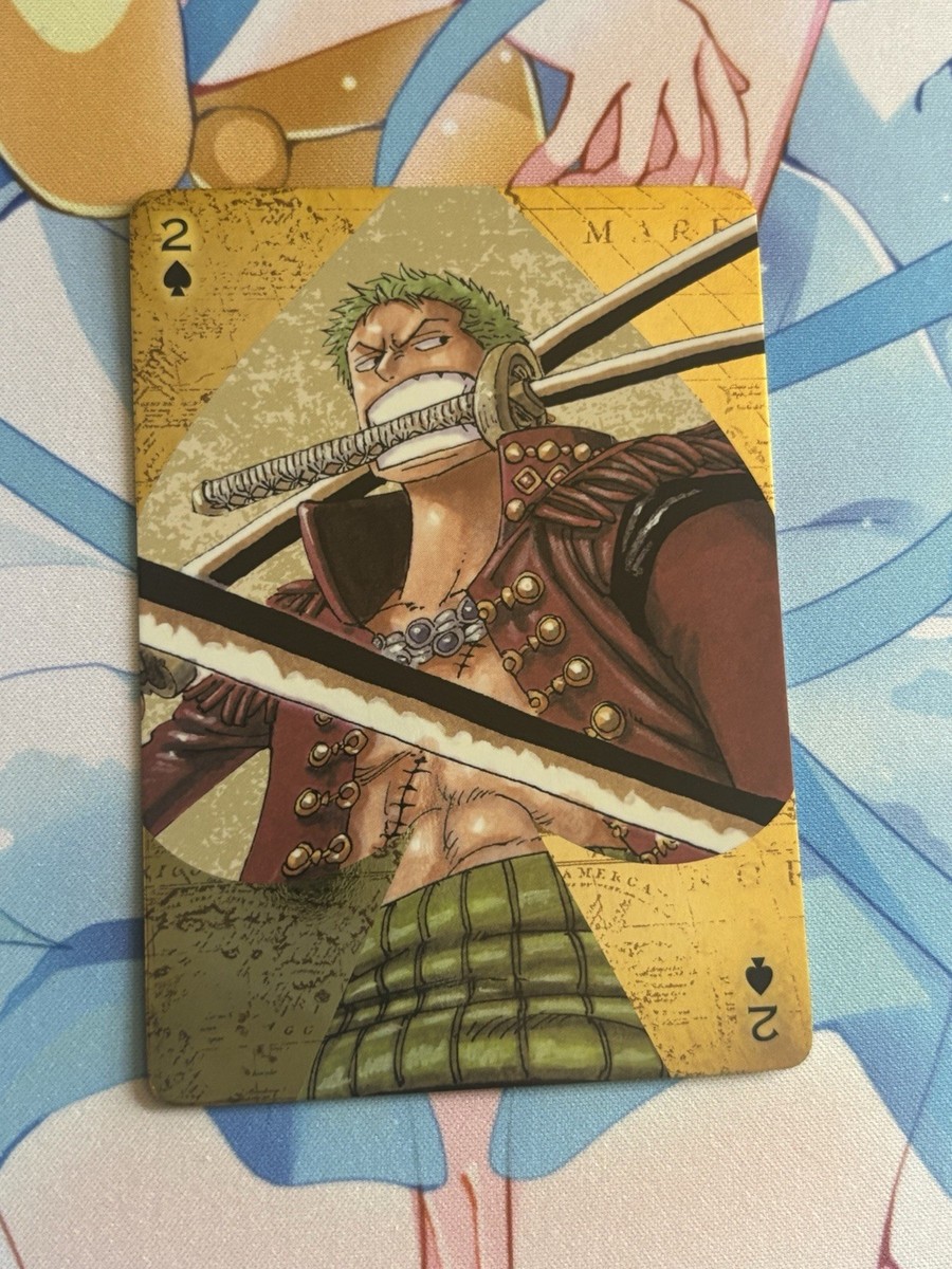 週刊少年ジャンプ JUMP GOLD PLAYING CARD Official One Piece Jump Gold Playing Card Mint - Zoro Two of