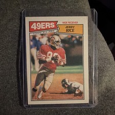 Topps 1987 Jerry Rice #115 San Francisco 49ers NFL Base Set Vintage