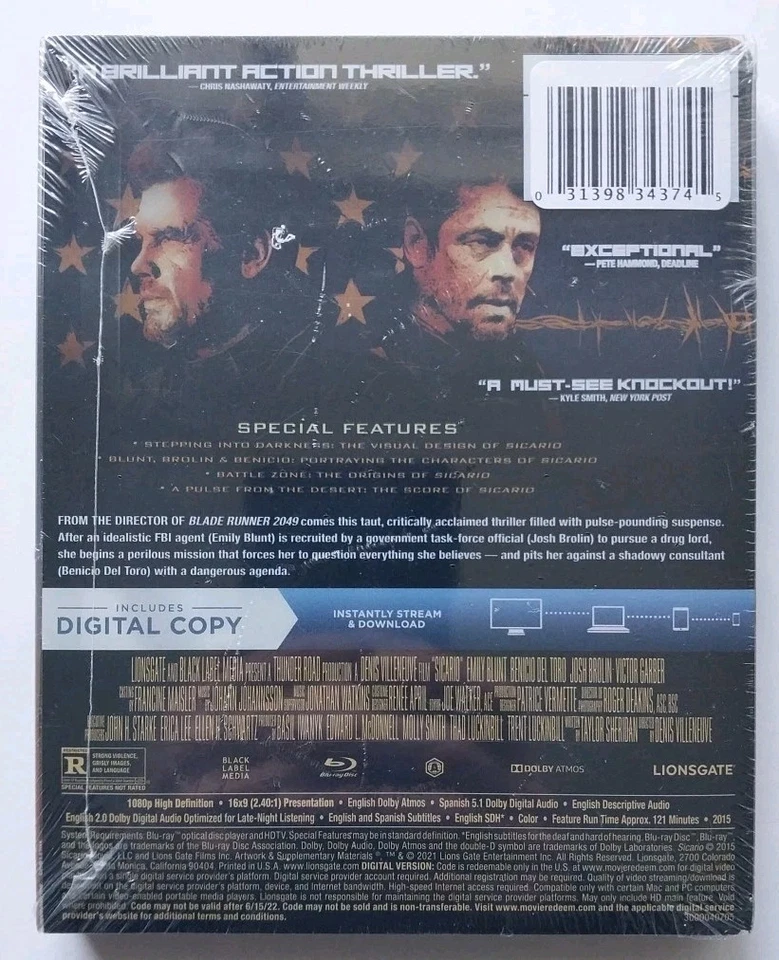 Sicario (Blu-Ray + Digital) Limited Edition Exclusive Steelbook - Image 2 of 2