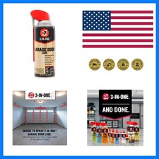 Garage Door Lubricant with SMART STRAW SPRAYS 2 WAYS, 11 OZ 6-PACK | Smooth...
