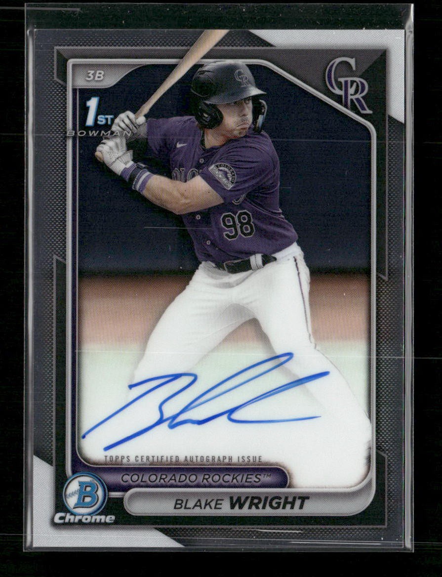 2024 Bowman Draft Blake Wright 1st Chrome Prospect Autographs #CPA-BW