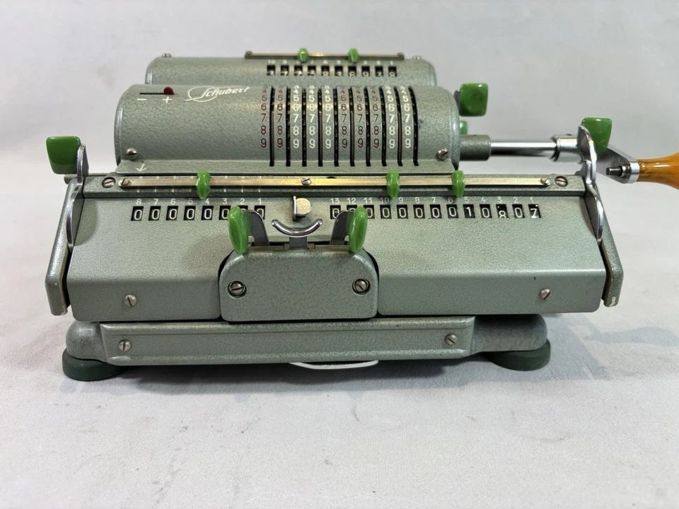 Machine à Calculer Mécanique Vintage Schubert DRV Rastatt Made Germany - Photo 4/4