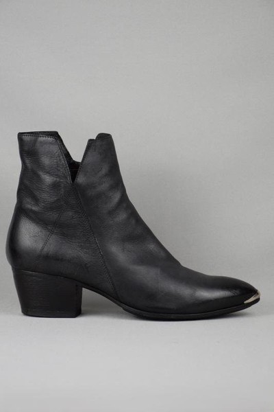 Women Vic Matie Cowboy Boots Black Leather 39