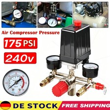 Druckregler mit Druckschalter 240V f&uuml;r Kompressor Kompressorschalte 175PSI 12bar