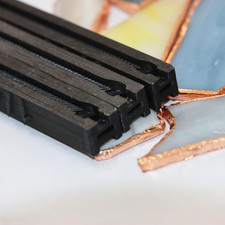 3 PCS Stained Glass Copper Foiling Tool,Hand Foiler 7/32,1/4,3/16 Foil Crimper,S