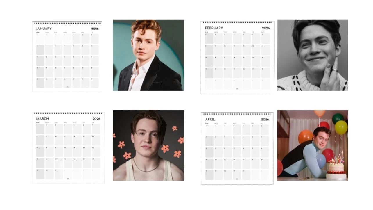 2026 Kit Connor Calendar, Heartstopper Inspired Celebrity Fan Gift