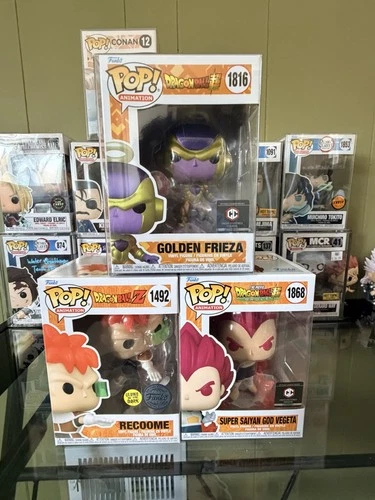 DragonBall Z Funko Pop Set. Freiza 1816 / Recoome 1592 / Super God Vegeta 1868