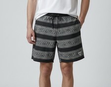 PFG Columbia Rambler Swim Shorts Mens M Multi Lined Omni Shade Drawstring Waist