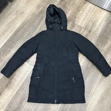 Women's Lands' End, Puffer, Jacket, Size Medium Women's Black