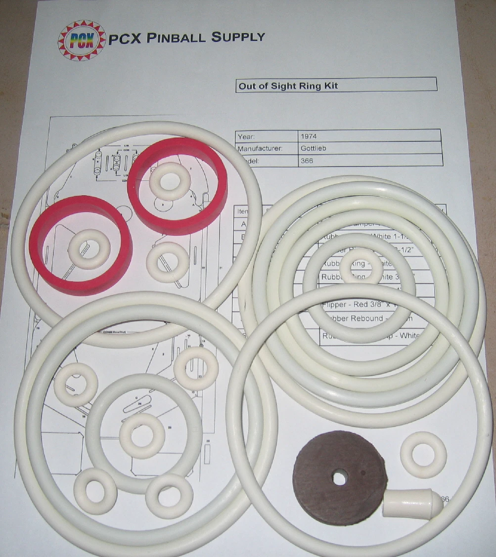 1974 Gottlieb Out of Sight Pinball Rubber Ring Kit | eBay