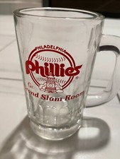 ⚾️MLB Philadelphia Phillies Grand Slam Room Decorative Glass Beer Mug 10 oz
