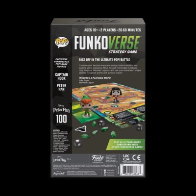 Amazon.com: Funkoverse: Peter Pan 100 2-Pack (Styles May  Disney Funkoverse Strategy Game with Peter Pan and Captain Hook display picture 1
