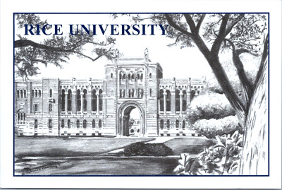 Rice University Artist Rendering Lovett Hall Official Raised Lettering Textured
