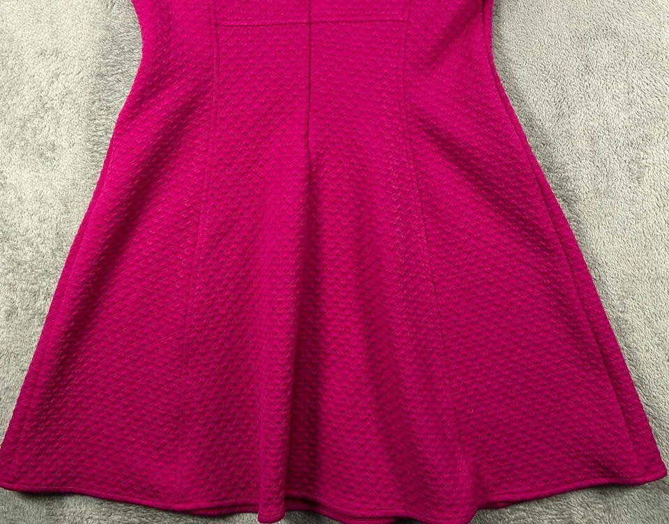 American Living Ralph Lauren SZ 14 Womens Pink Dress Textured A Line Cap Sleeve - Image 4 of 4