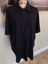 NIKE Tiger Woods Collection Polo Golf SHIRT NEW Mens Dri-Fit XL Black Snap Front