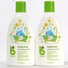 2 Bottles Babyganics 9 Oz Chamomile Verbena Bubble Bath Plant Derived Ingredient