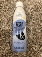 Studio Selection SPF 100 Sheer Touch Sunscreen Spray Mist Water Resistant- NEW
