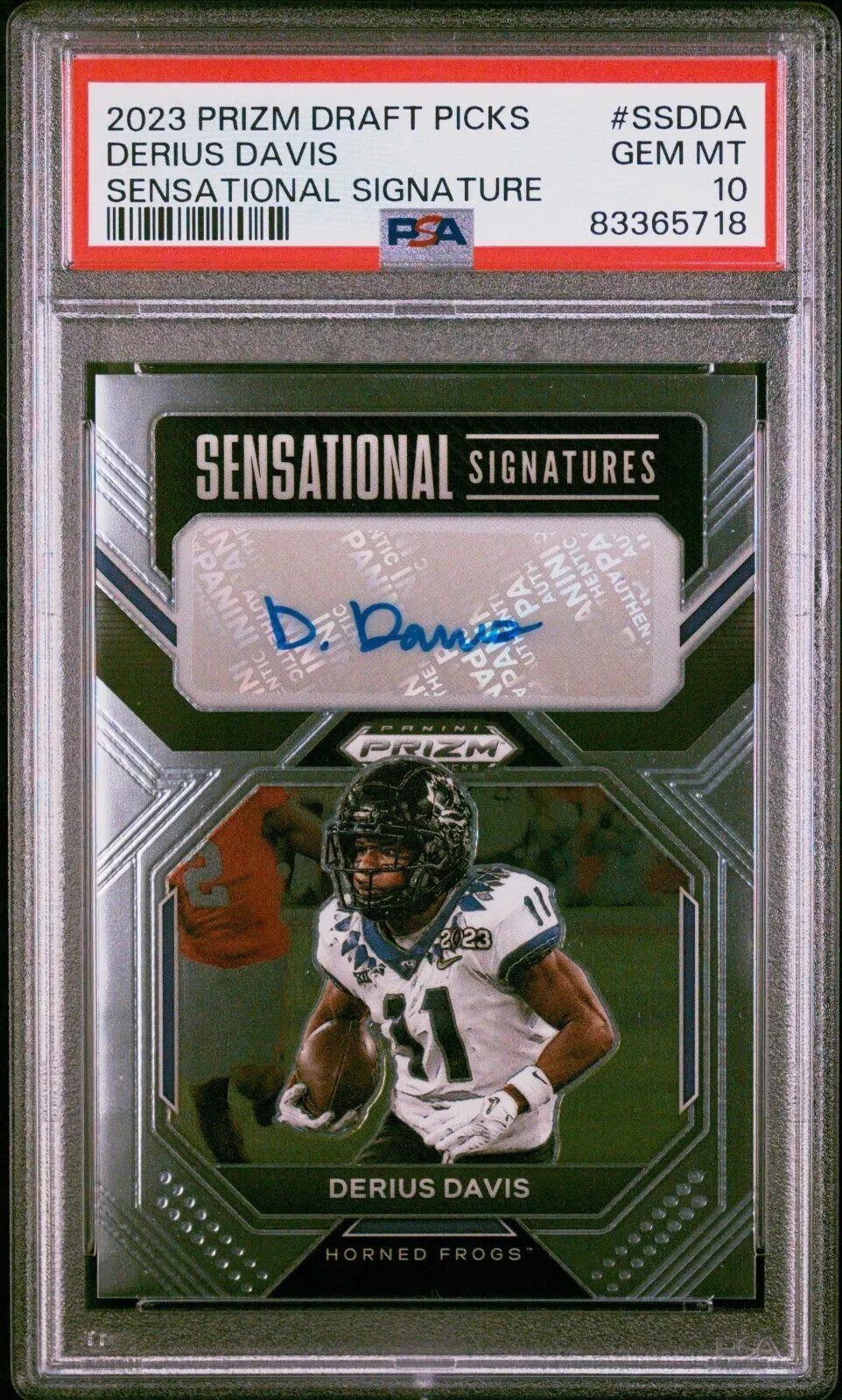 Derius Davis 2023 Panini Prizm Draft "Autograph" Rookie - PSA 10 - GEM MINT
