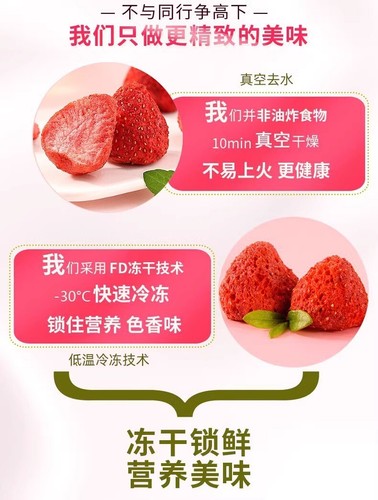 Strawberry Crisp Whole Strawberry Freeze-dried Strawberry Fruit Crisp Snacks - Picture 10 of 14