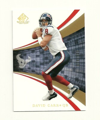 2004 SP Game Used Edition Gold #39 David Carr /100 Houston Texans Fresno State