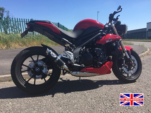Speed Triple 1050 3-1 Exhaust SP Ceramic Satin Black Stubby Moto GP 2011-2015 - Picture 8 of 10