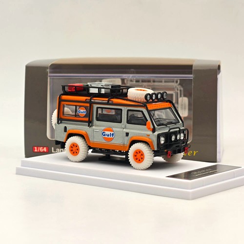 Master 1:64 Lan~over Defender Van Gulf Varnish Diecast Toys Models Miniature - Picture 8 of 14