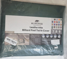 BEARCOVER Heavy Duty Leatherette Billiard Pool Table Cover Waterproof Green 8 FT