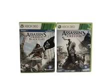 Assassin's Creed III AND IV Black Flag Microsoft Xbox 360, 2012/13) VERY GOOD