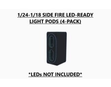 1/24 1/18 Police Light Pods Side Fire LED Ready Custom Build Diorama 4-Pack