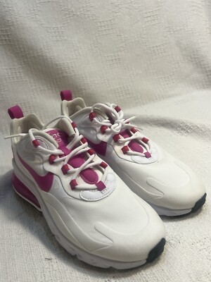 Nike Air Max 270 React Womens White Pink Red Orange Black cj0619-100 Size 7.5