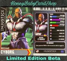Injustice Arcade Limited Edition Beta Card 18 Regime Cyborg Out of Print