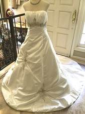 Forever Yours 48223 NEW Bridal gown Wedding Dress Strapless IVORY 8