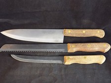 JUEGO DE CUCHILLOS INOX TRAMONTINA 8" Chef 8" Talla Serrada 6" Deshuesado Acero Inoxidable