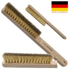 Jeweler's Scratch Brush Brass Bristles Wood handle Germany 8 1/2" Cleaning 