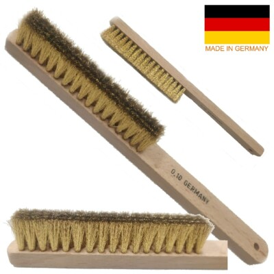 #ad Jeweler#x27;s Scratch Brush Brass Bristles Wood handle Germany 8 1 2quot; Cleaning $12.95