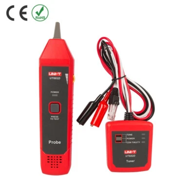 UT682D UNI-T Netzwerk Kabel Tester Telefon Kabelsucher Testgerät RJ11 Krokodil - Bild 1 von 4