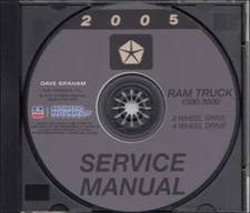 2005 Dodge Ram Truck Service Manual on CD 1500 2500 3500 Pickup Shop Gas Diesel