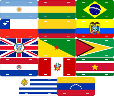 South America Country Flag Novelty Car License Plate
